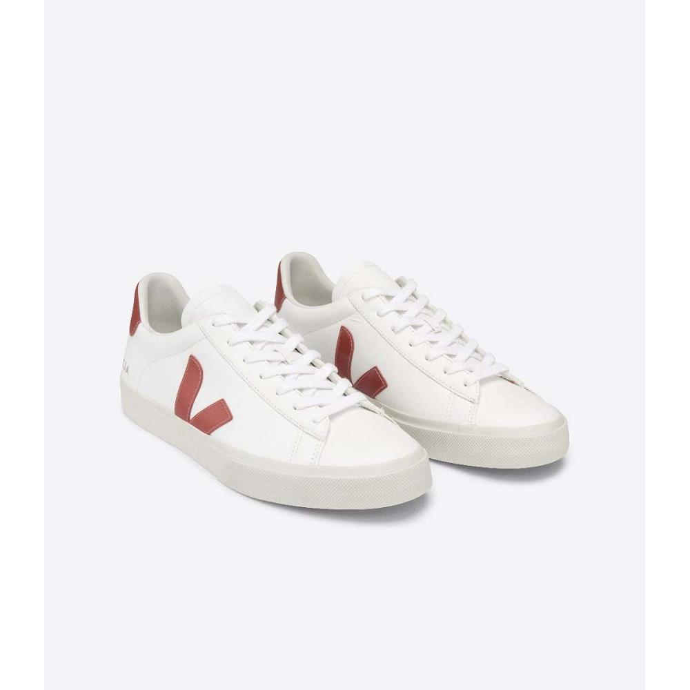 Low Tops Sneakers ανδρικα Veja CAMPO CHROMEFREE White/Red | GR 201ZUT